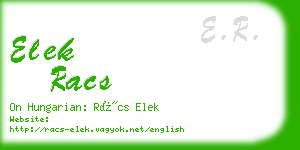 elek racs business card